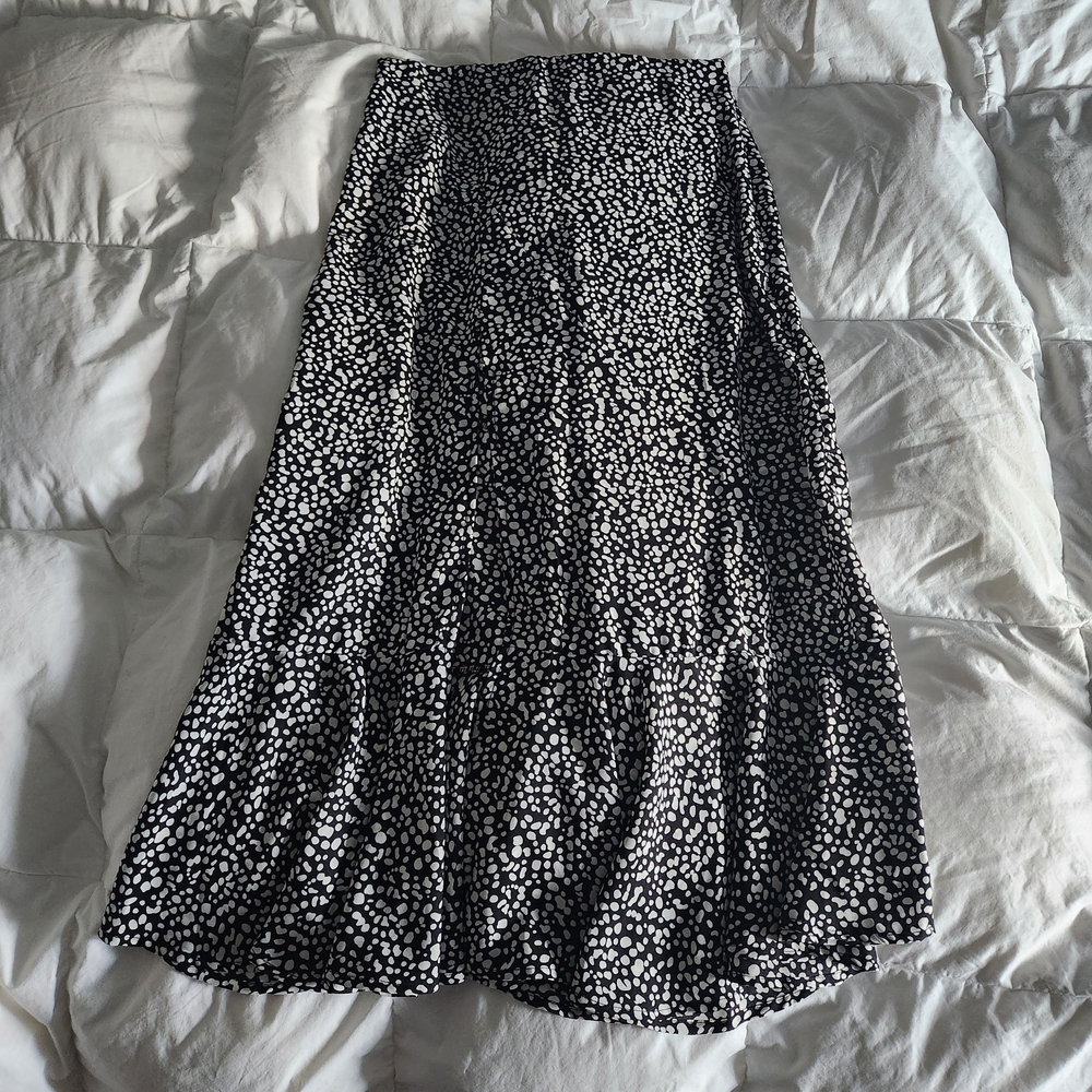 Black and White Polka Dot Skirt